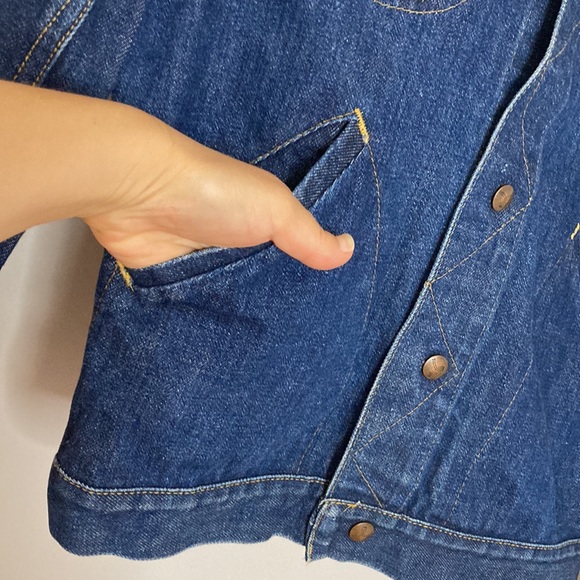 Vintage GWG Kings Jean Jacket Mens 36 Blue Denim Retro Rockabilly Workwear - Picture 7 of 15